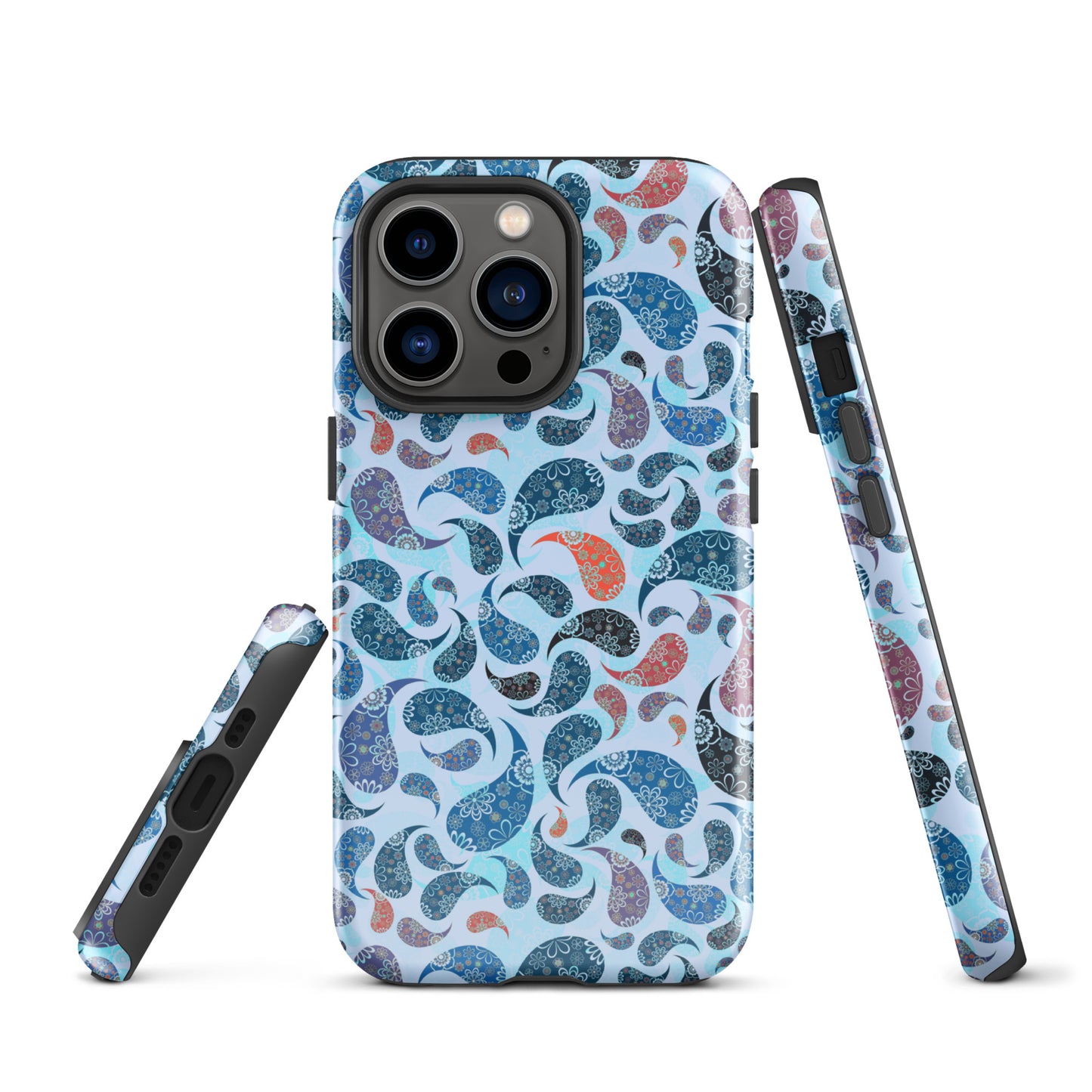 Tough Case for iPhone®- Paisley Blue
