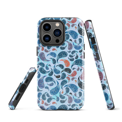 Tough Case for iPhone®- Paisley Blue