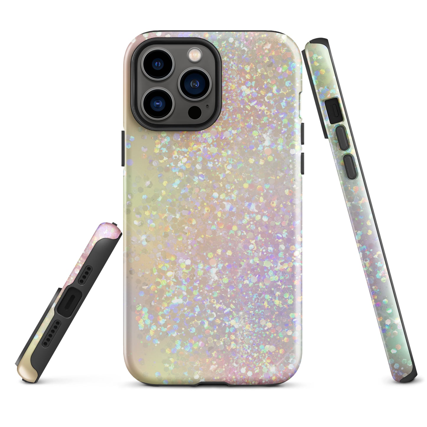 Tough Case for iPhone®- Rainbow Glitter Pattern I