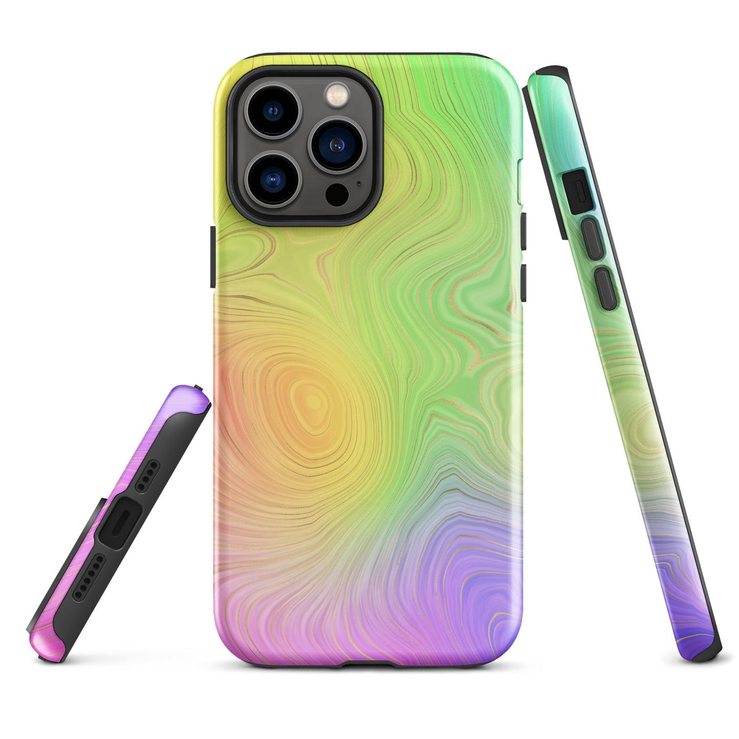 Tough Case for iPhone®- Rainbow Strata Pattern II