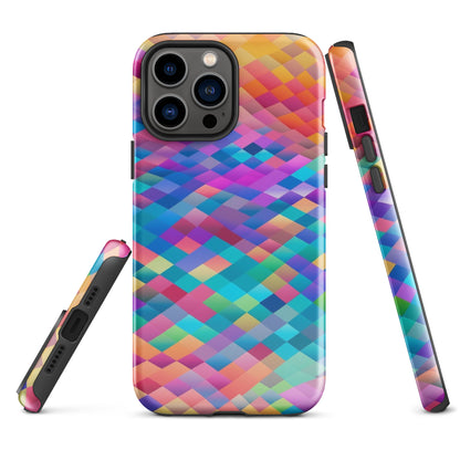 Tough Case for iPhone®- Rainbow Cloud Pattern IV