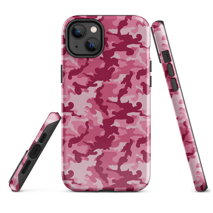 Tough Case for iPhone®- Camo Dark Pink