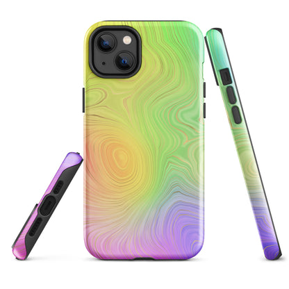 Tough Case for iPhone®- Rainbow Strata Pattern II