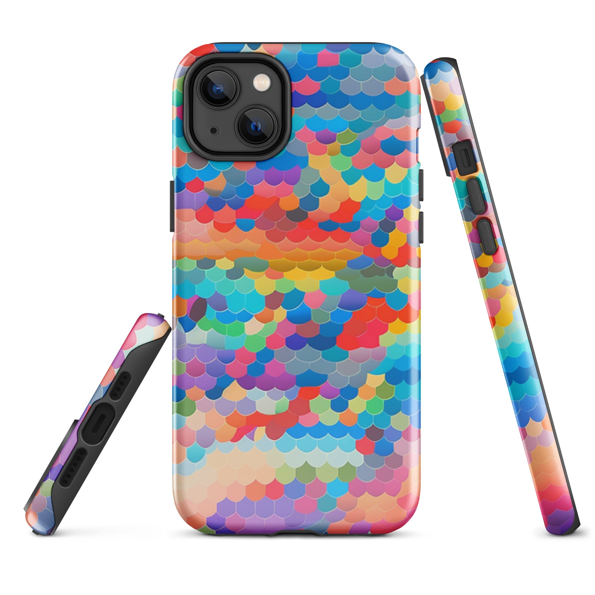 Tough Case for iPhone®- Rainbow Cloud Pattern III