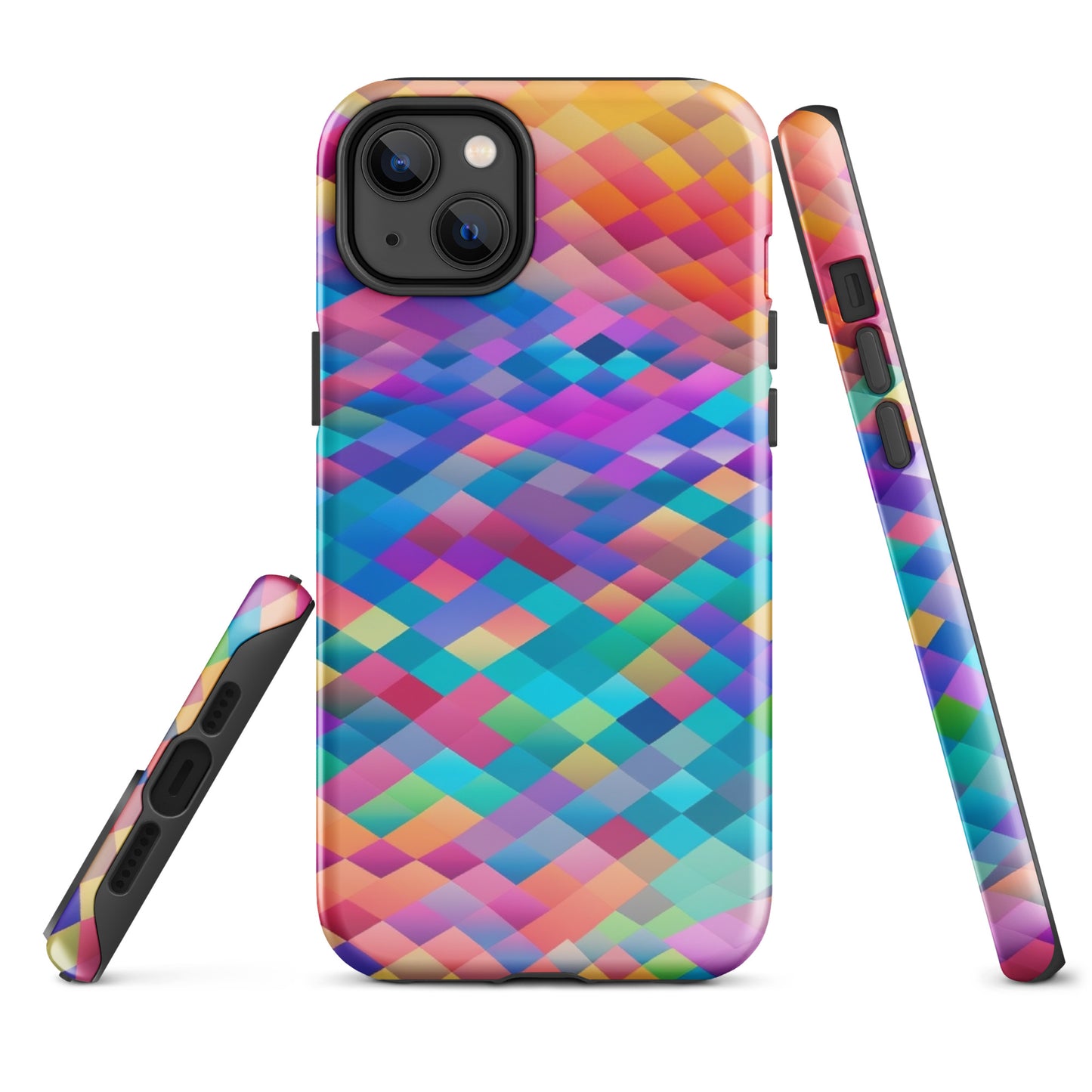 Tough Case for iPhone®- Rainbow Cloud Pattern IV