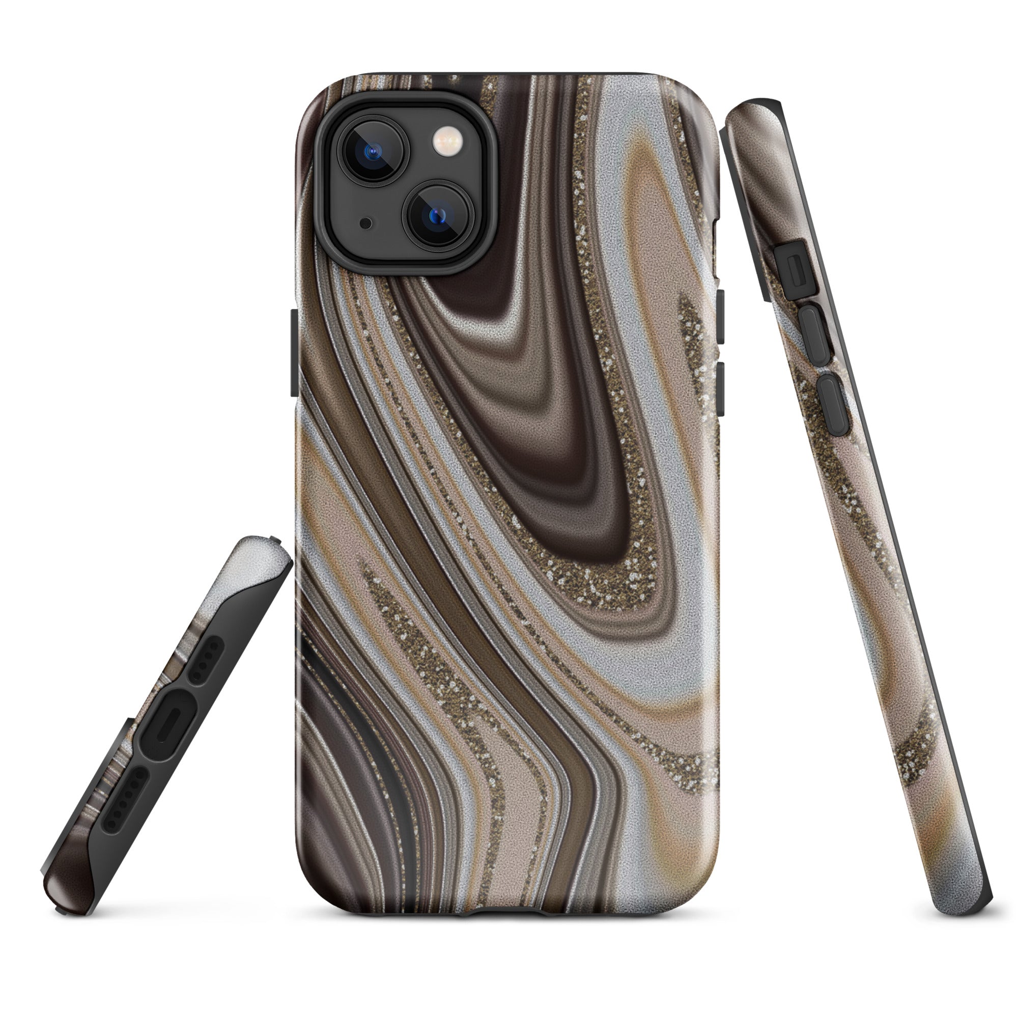 Tough Case for iPhone®- Abstract leather