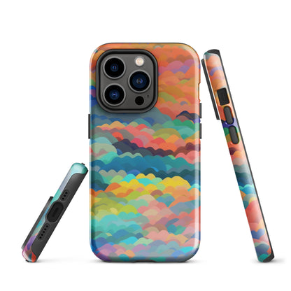 Tough Case for iPhone®- Rainbow Cloud Pattern I