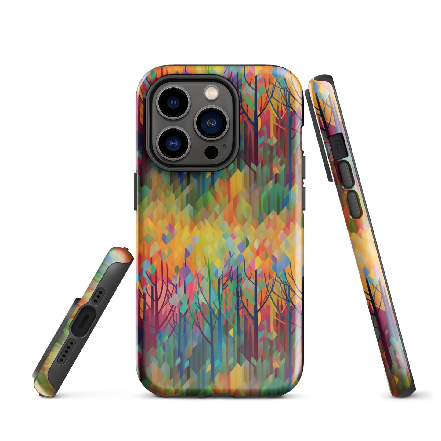 Tough Case for iPhone®- Rainbow Forest Pattern IV