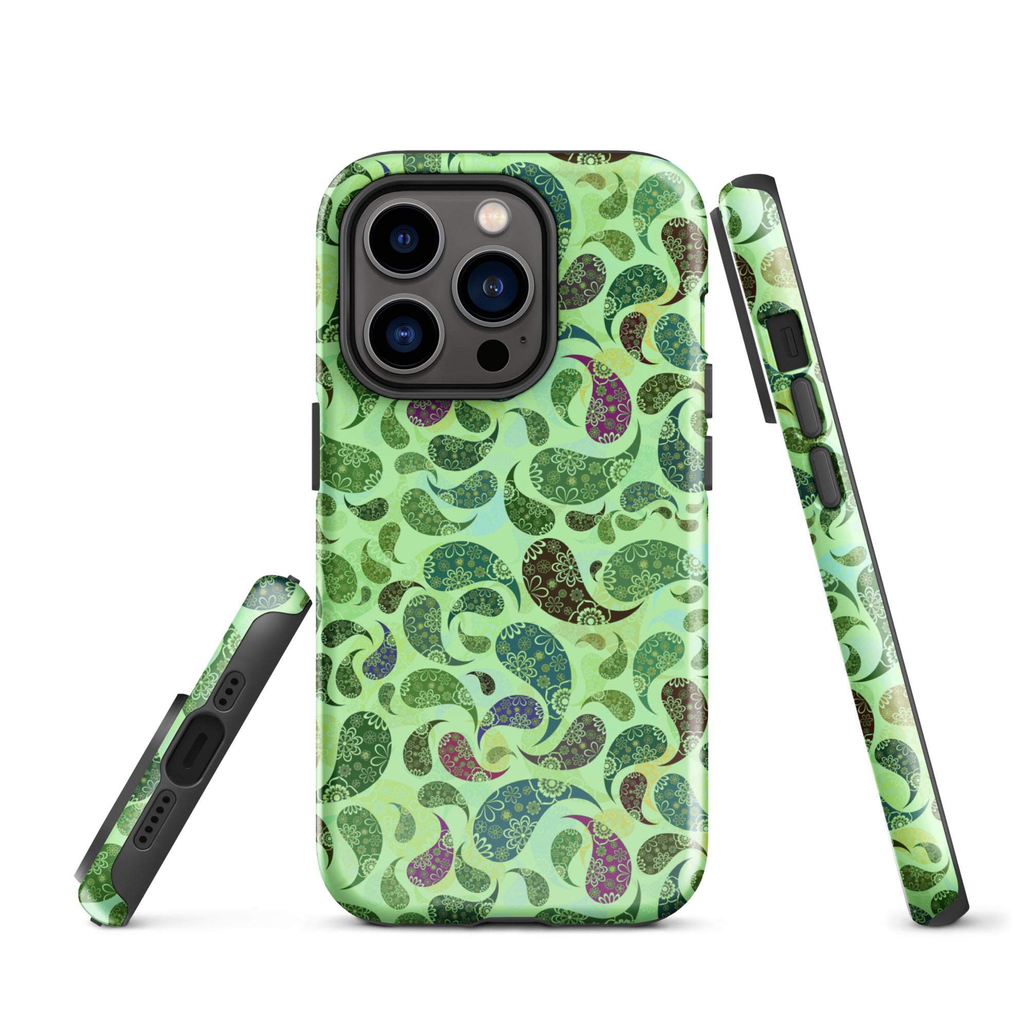 Tough Case for iPhone®- Paisley Green