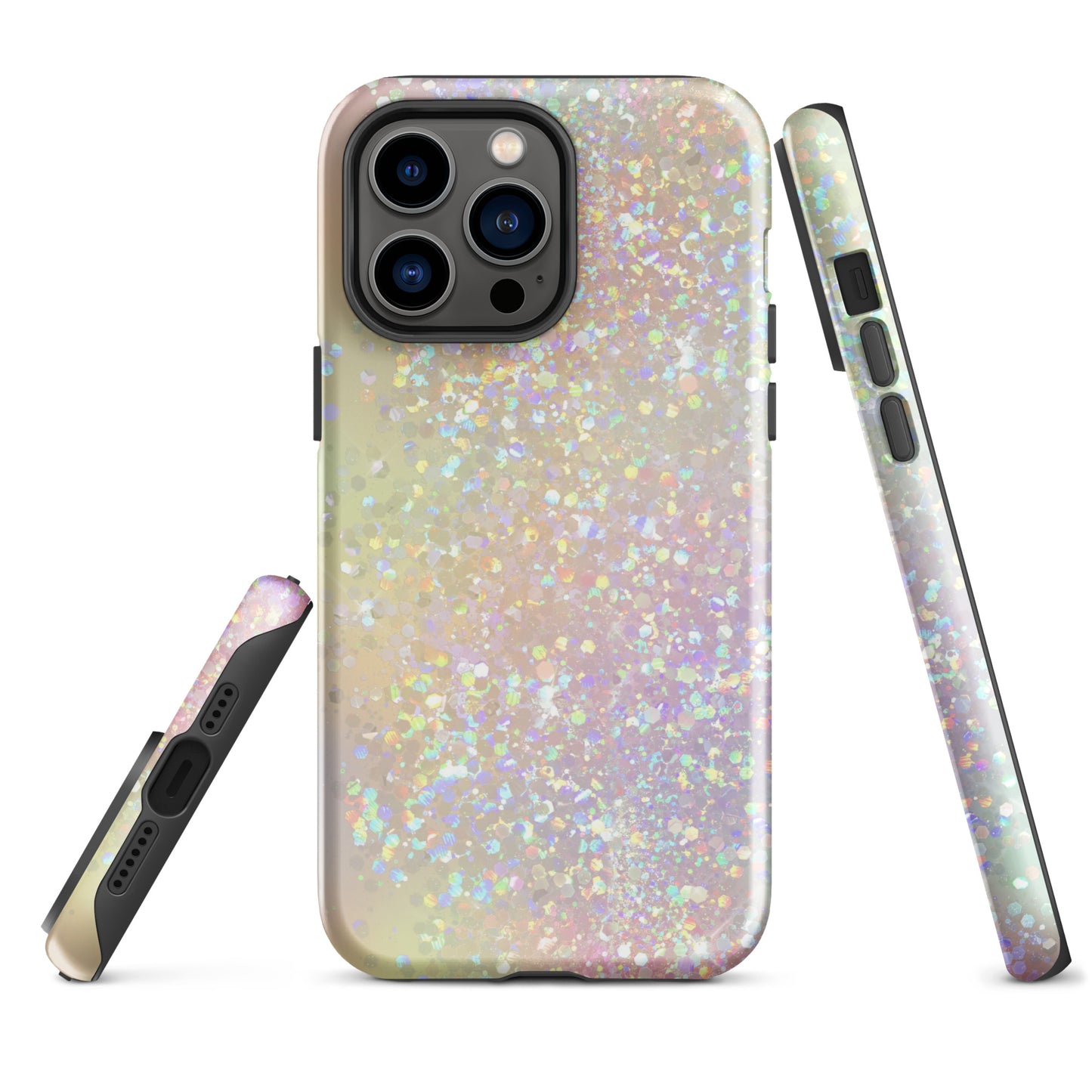 Tough Case for iPhone®- Rainbow Glitter Pattern I