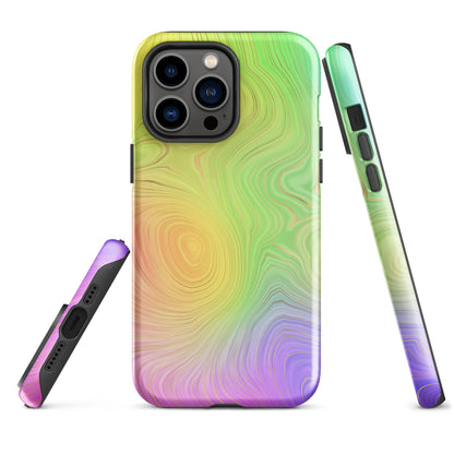 Tough Case for iPhone®- Rainbow Strata Pattern II