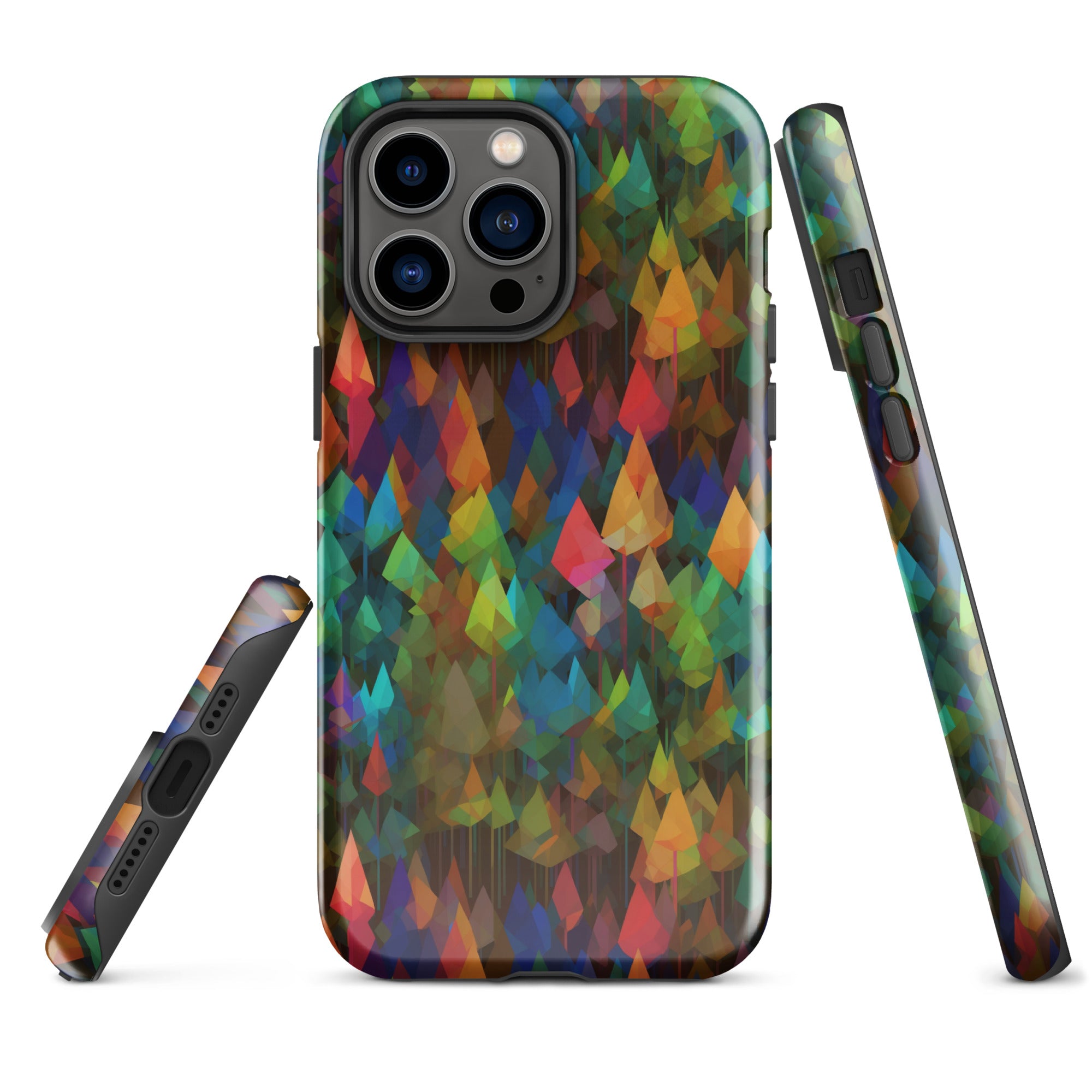 Tough Case for iPhone®- Rainbow Forest Pattern II