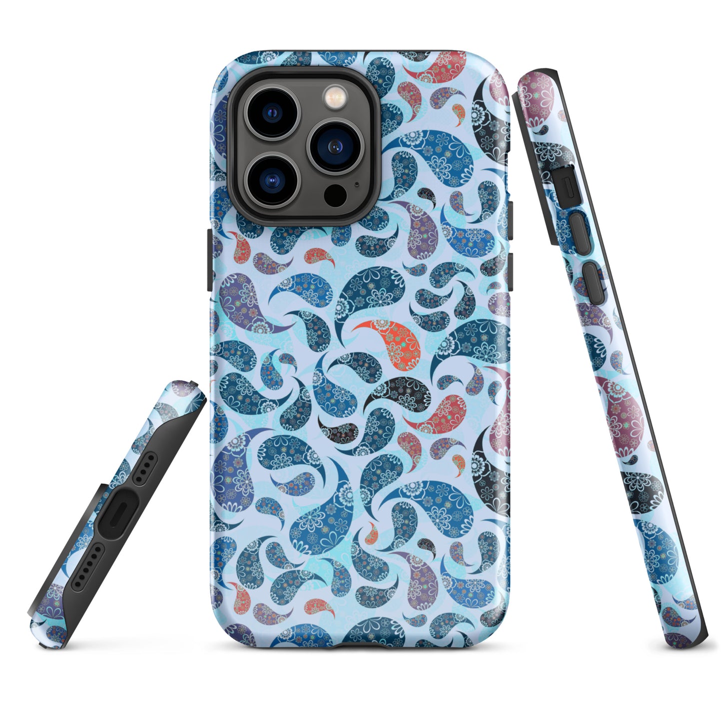 Tough Case for iPhone®- Paisley Blue