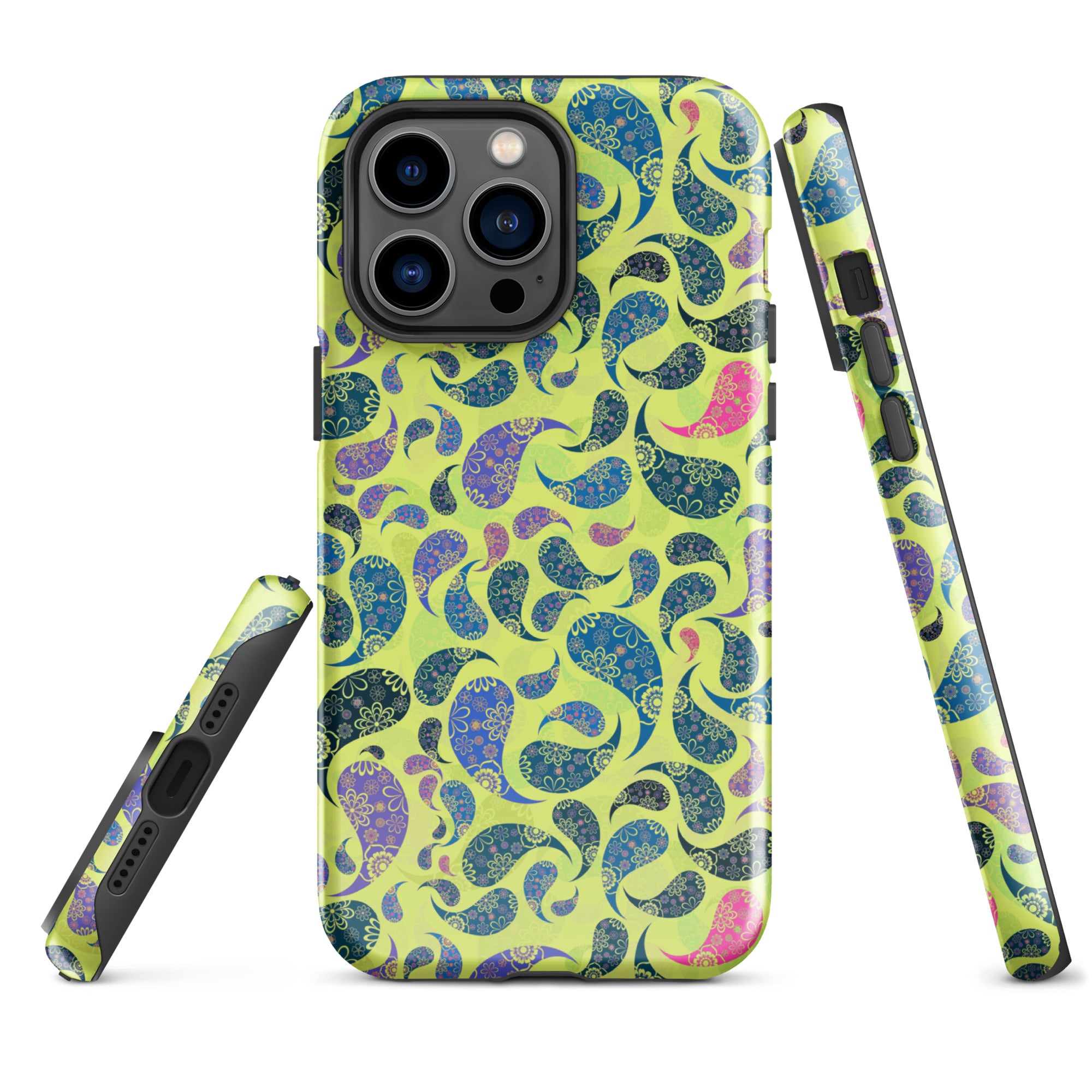 Tough Case for iPhone®- Paisley Yellow