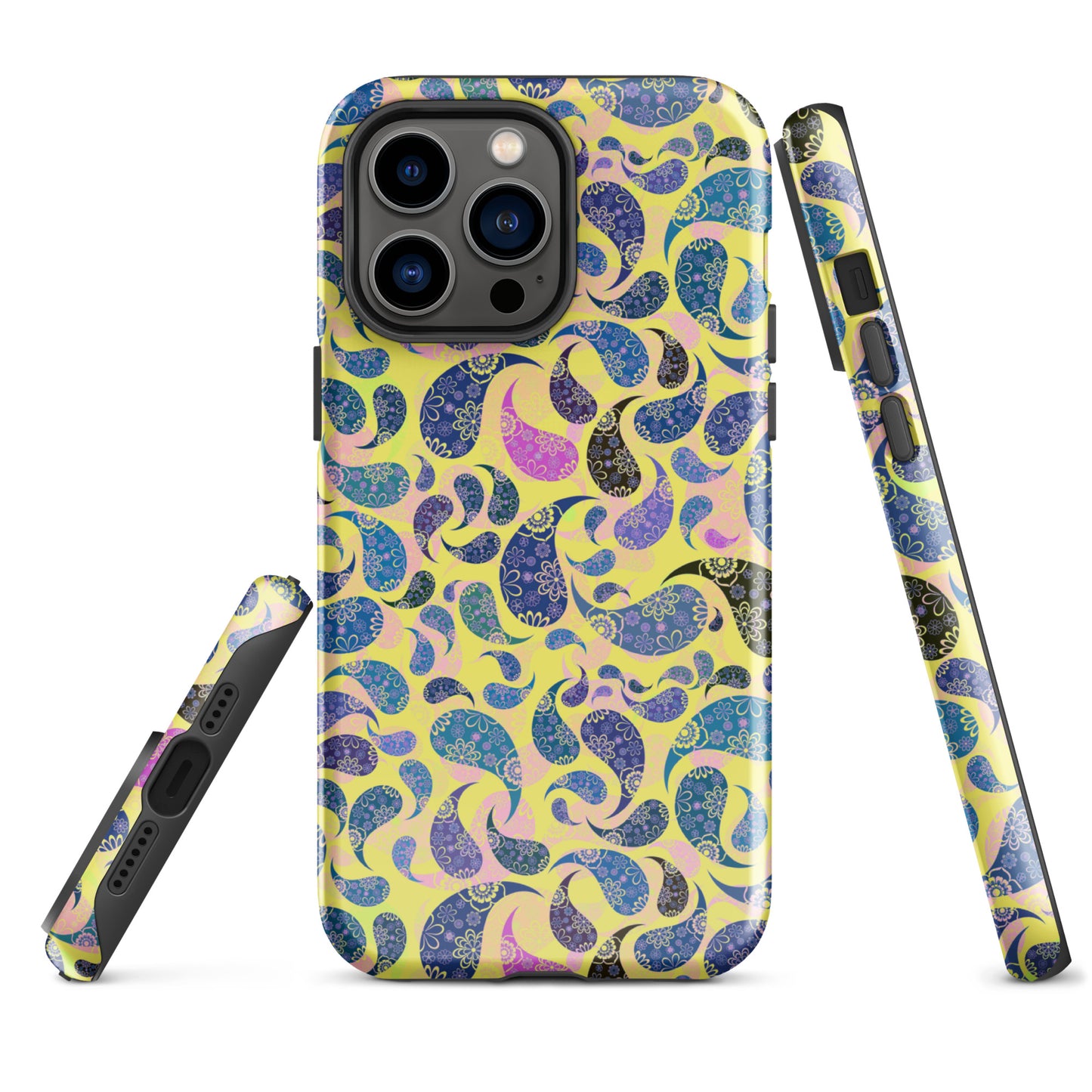 Tough Case for iPhone®- Paisley Dark Yellow
