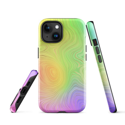 Tough Case for iPhone®- Rainbow Strata Pattern II