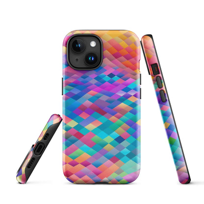 Tough Case for iPhone®- Rainbow Cloud Pattern IV