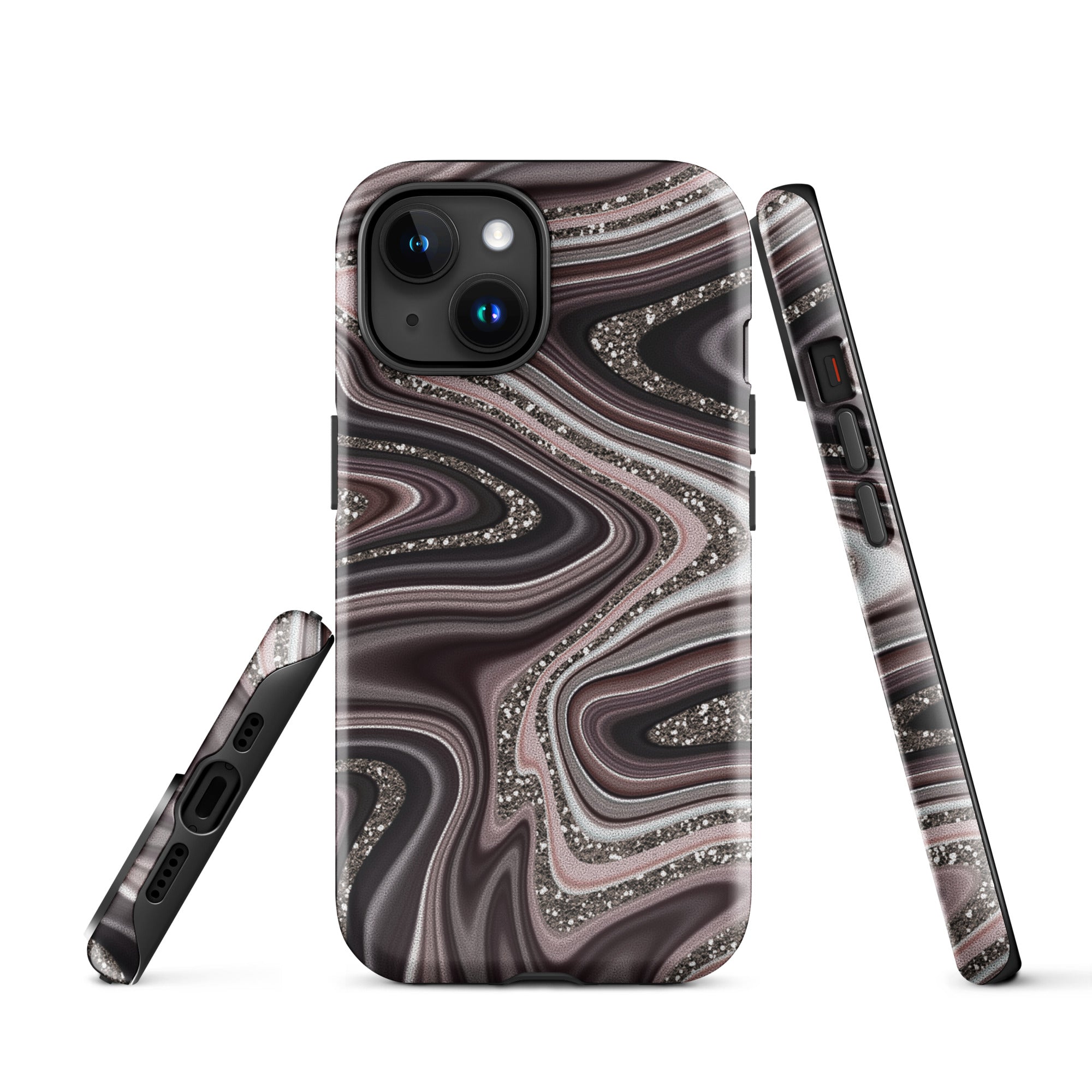Tough Case for iPhone®- Abstract Leather