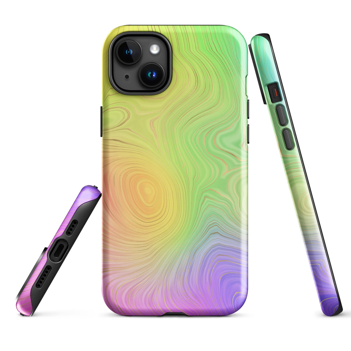 Tough Case for iPhone®- Rainbow Strata Pattern II