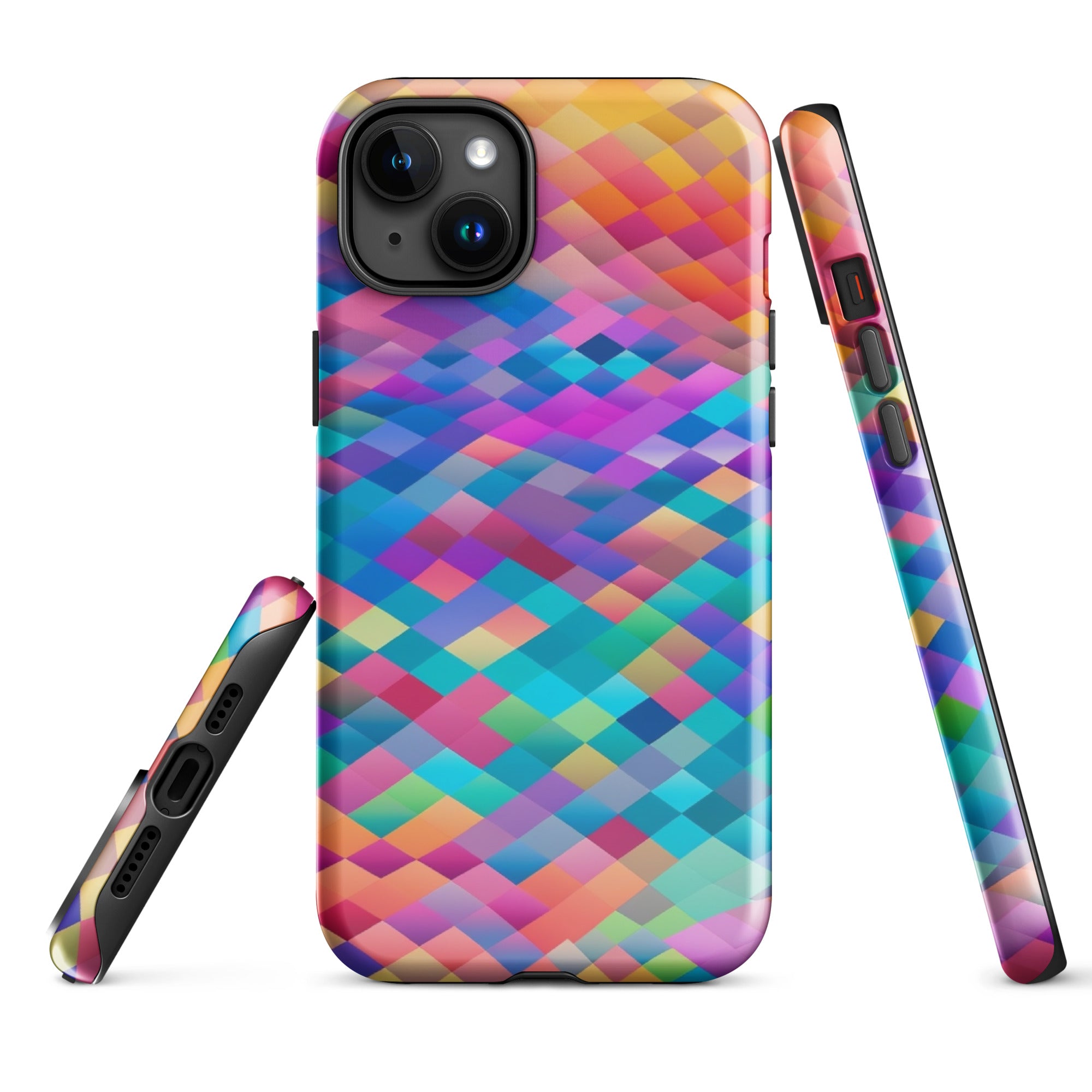 Tough Case for iPhone®- Rainbow Cloud Pattern IV