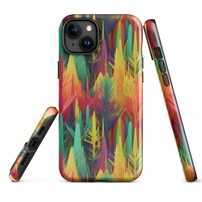 Tough Case for iPhone®- Rainbow Forest Pattern I