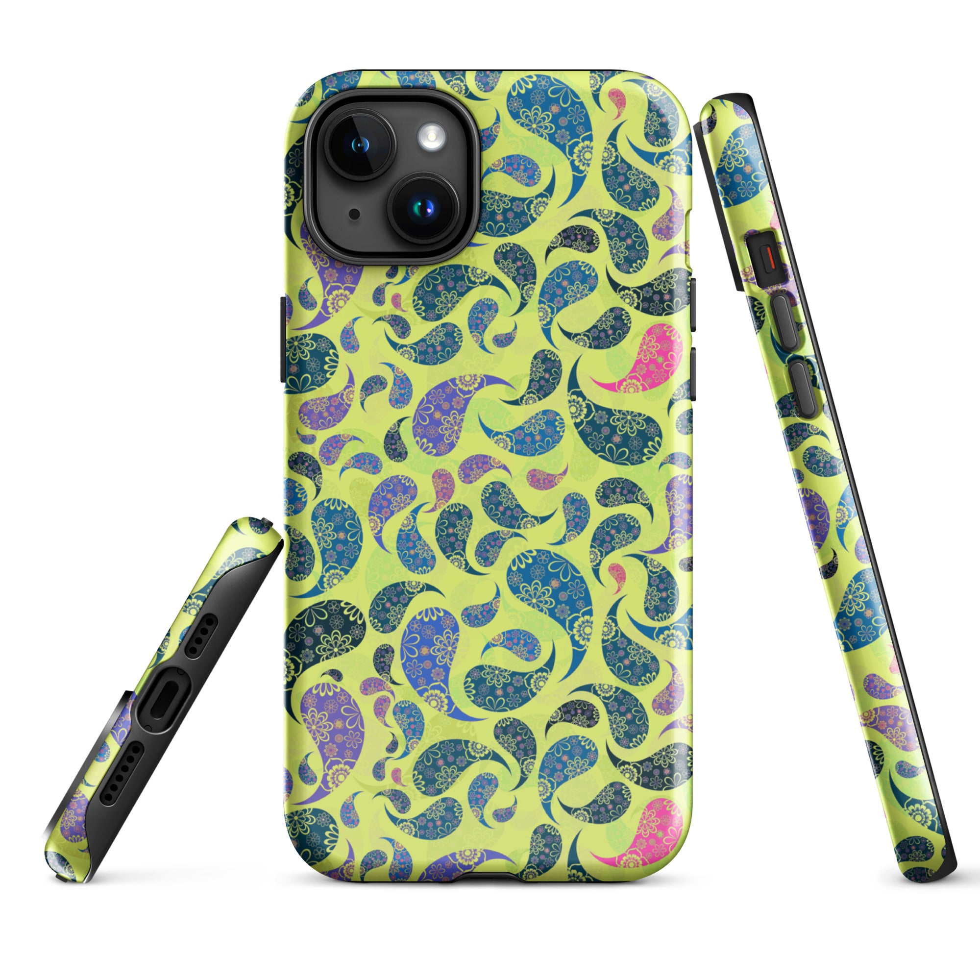 Tough Case for iPhone®- Paisley Yellow