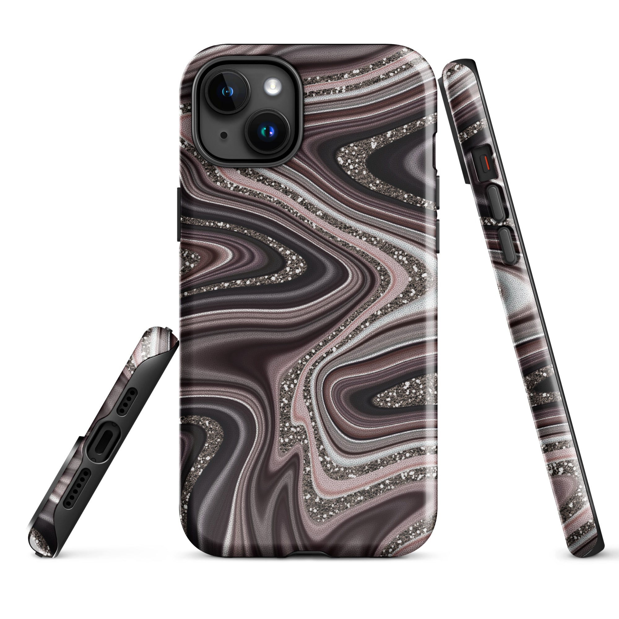 Tough Case for iPhone®- Abstract Leather