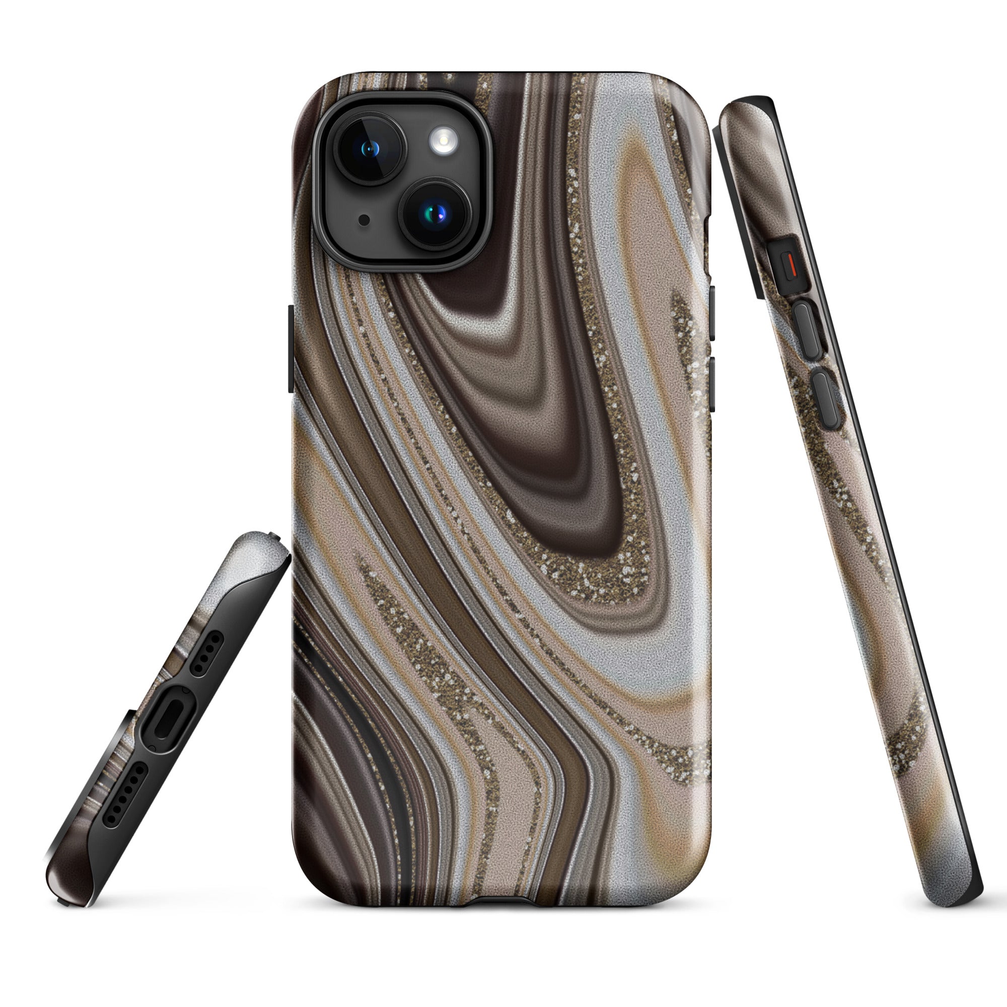 Tough Case for iPhone®- Abstract leather