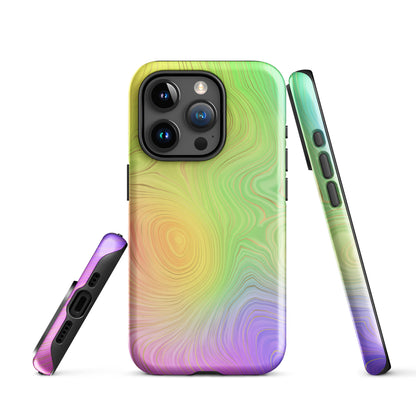 Tough Case for iPhone®- Rainbow Strata Pattern II