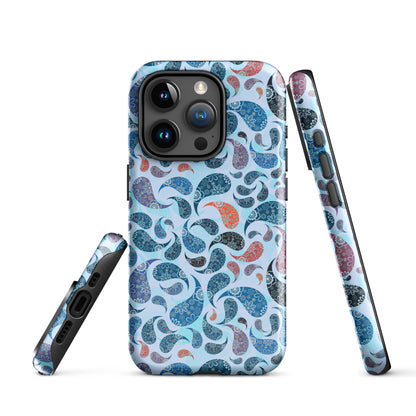Tough Case for iPhone®- Paisley Blue