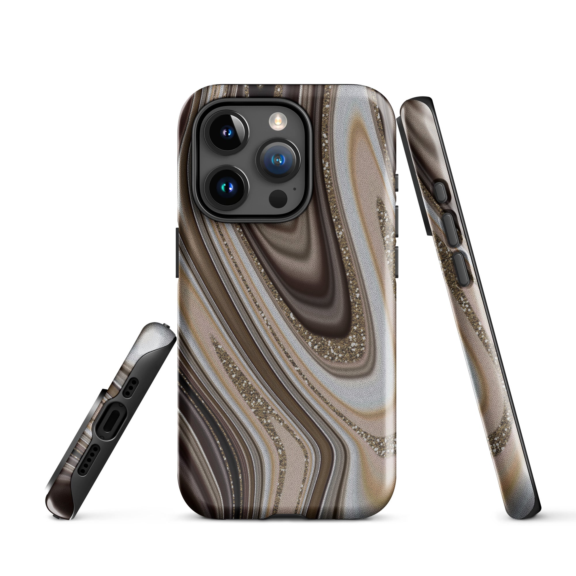 Tough Case for iPhone®- Abstract leather