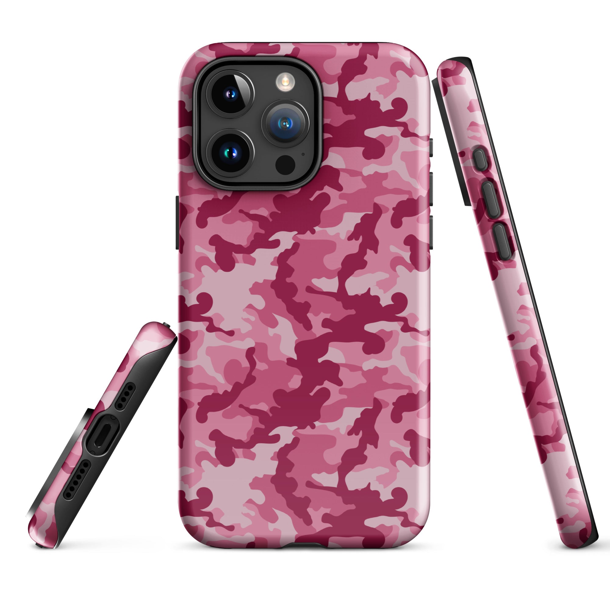 Tough Case for iPhone®- Camo Dark Pink