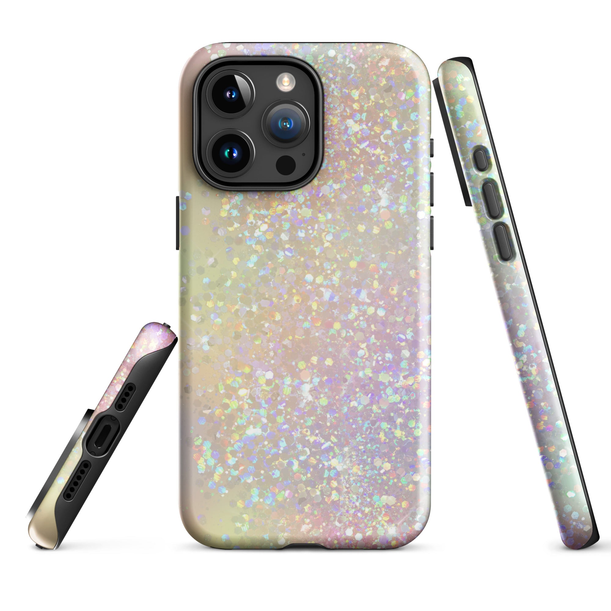 Tough Case for iPhone®- Rainbow Glitter Pattern 01