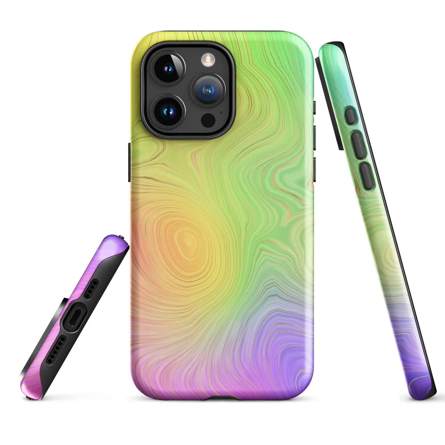 Tough Case for iPhone®- Rainbow Strata Pattern II