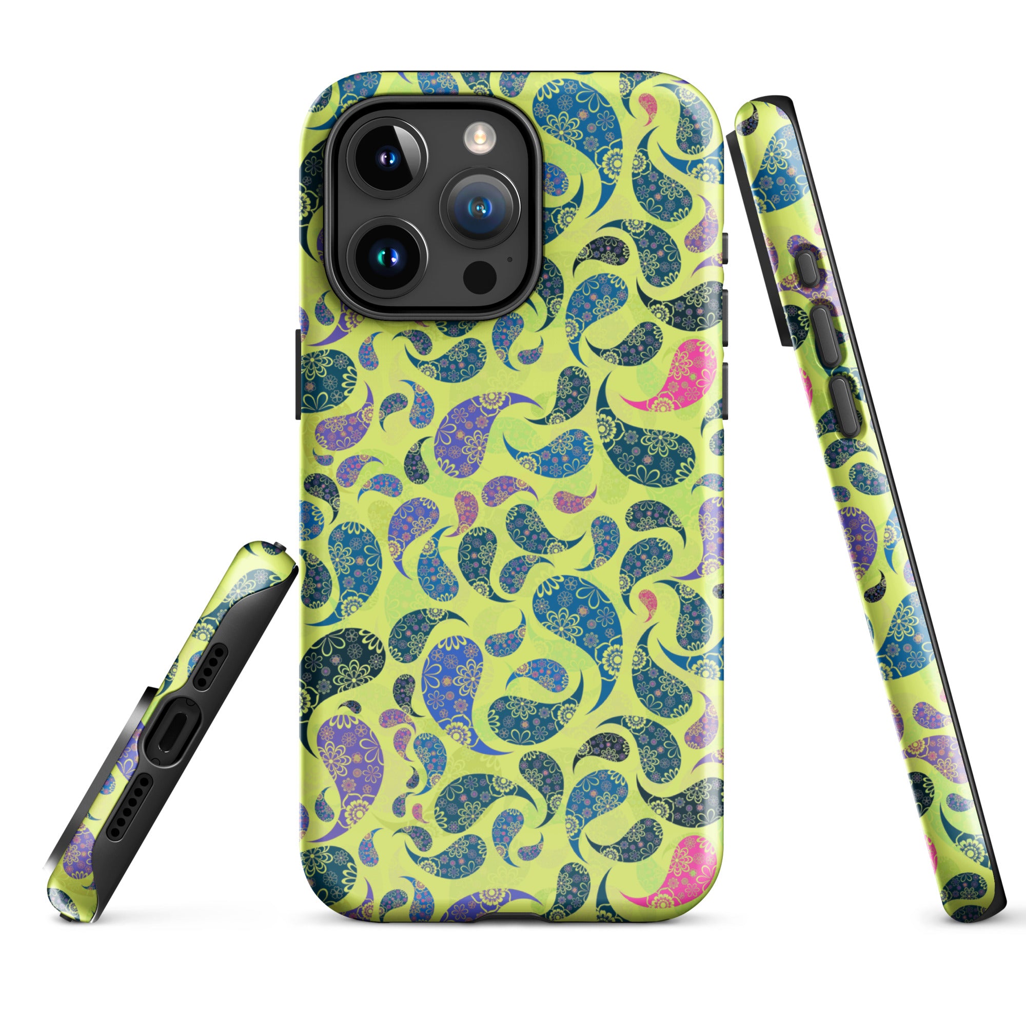 Tough Case for iPhone®- Paisley Yellow