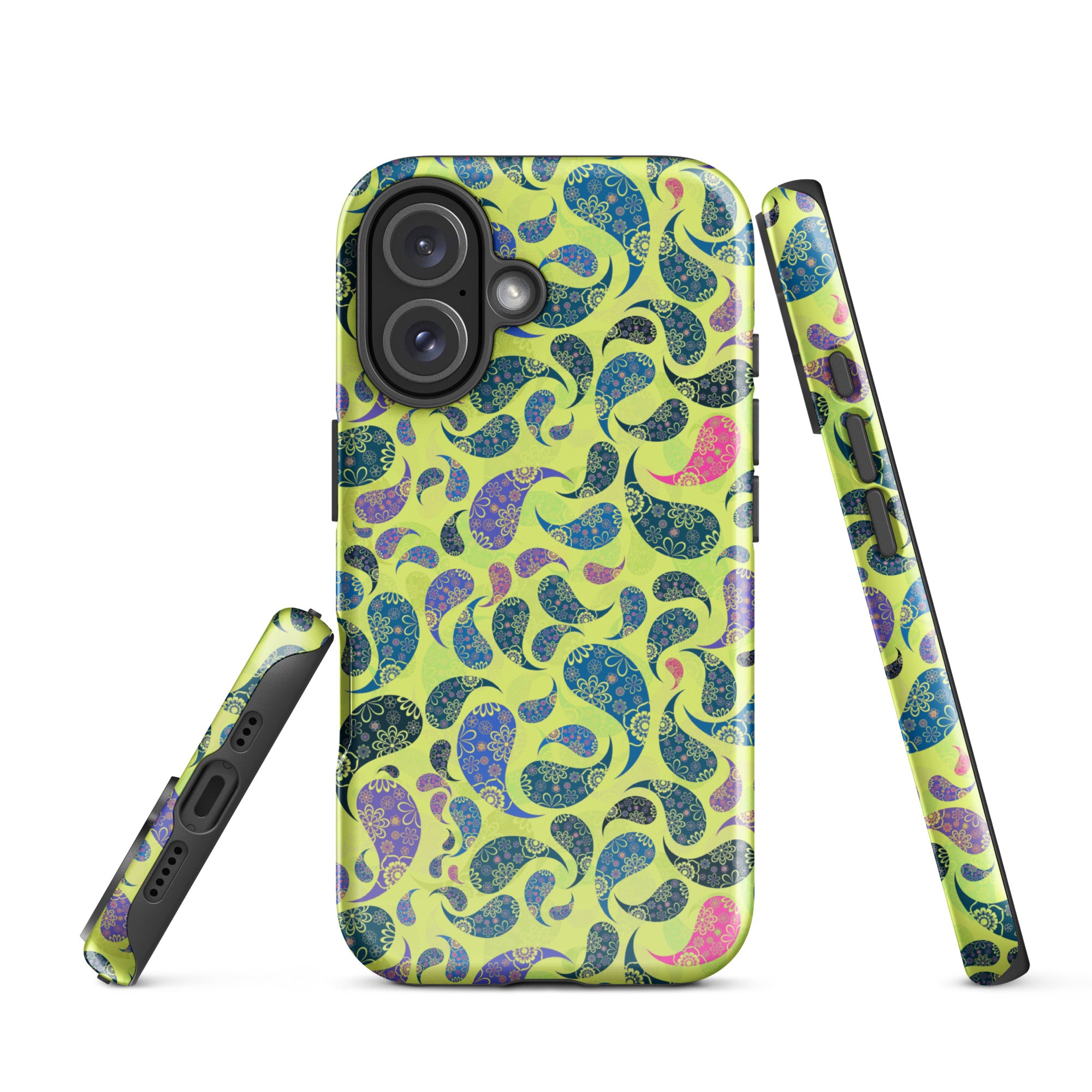 Tough Case for iPhone®- Paisley Yellow