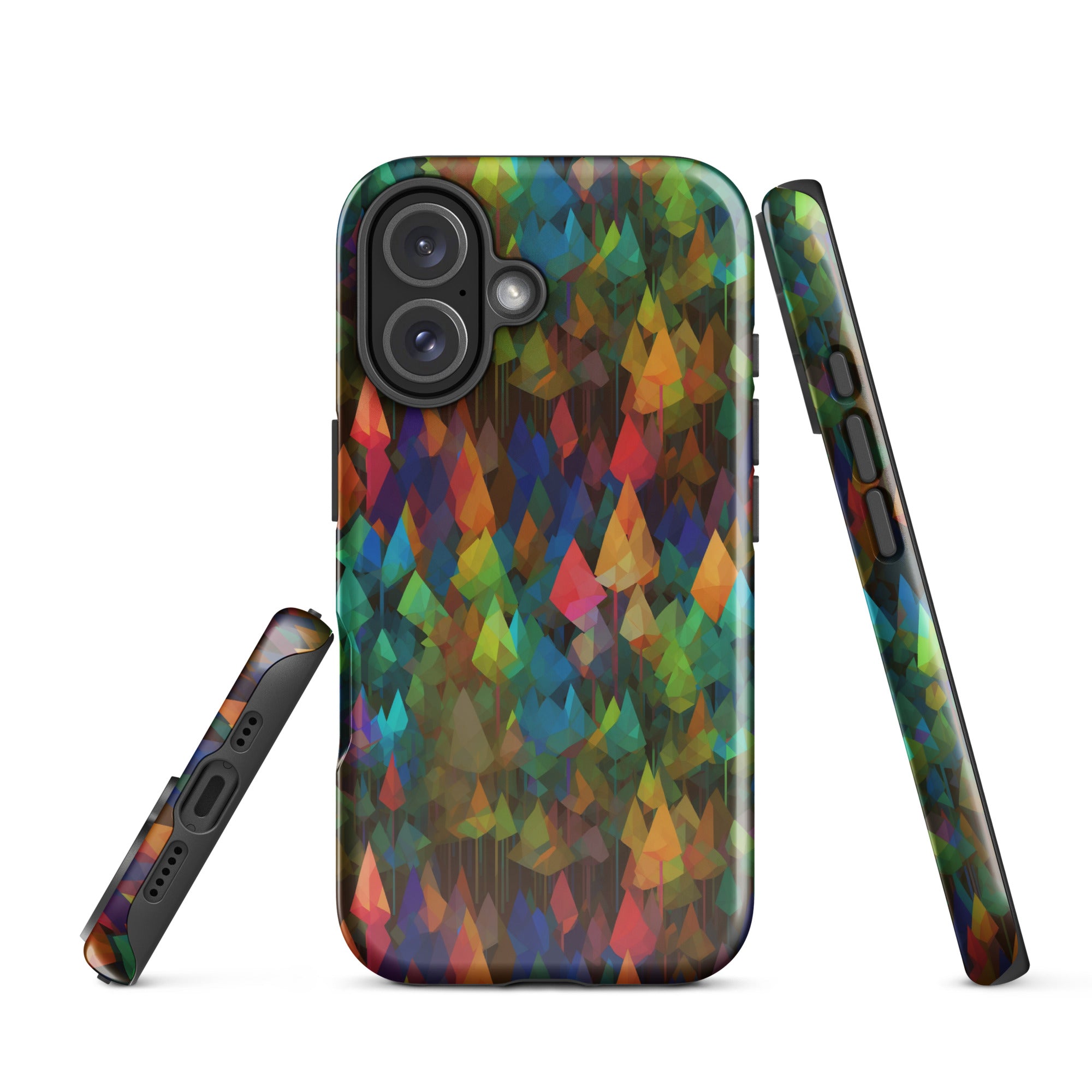 Tough Case for iPhone®- Rainbow Forest Pattern II