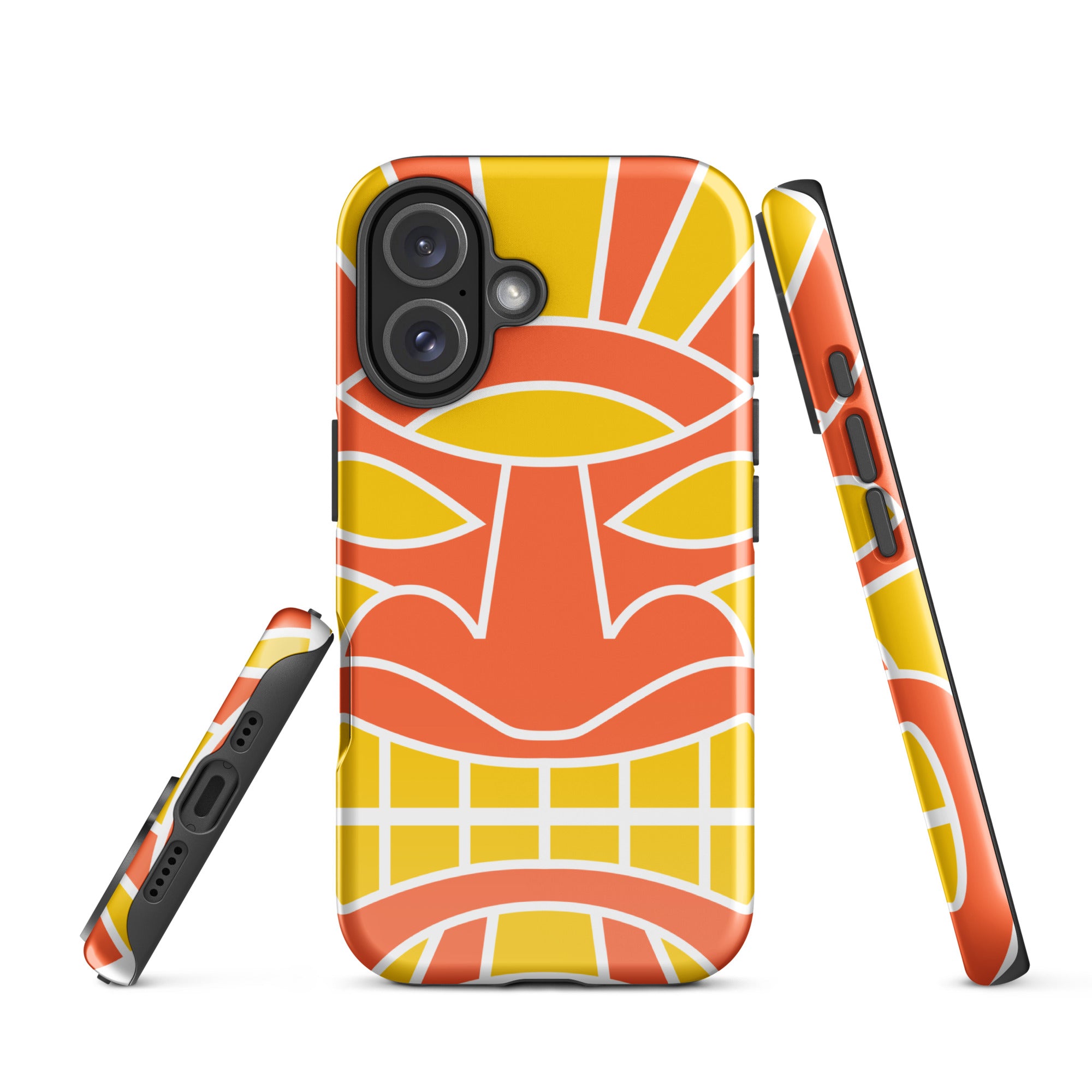 Tough Case for iPhone®- Totem Mask Orange