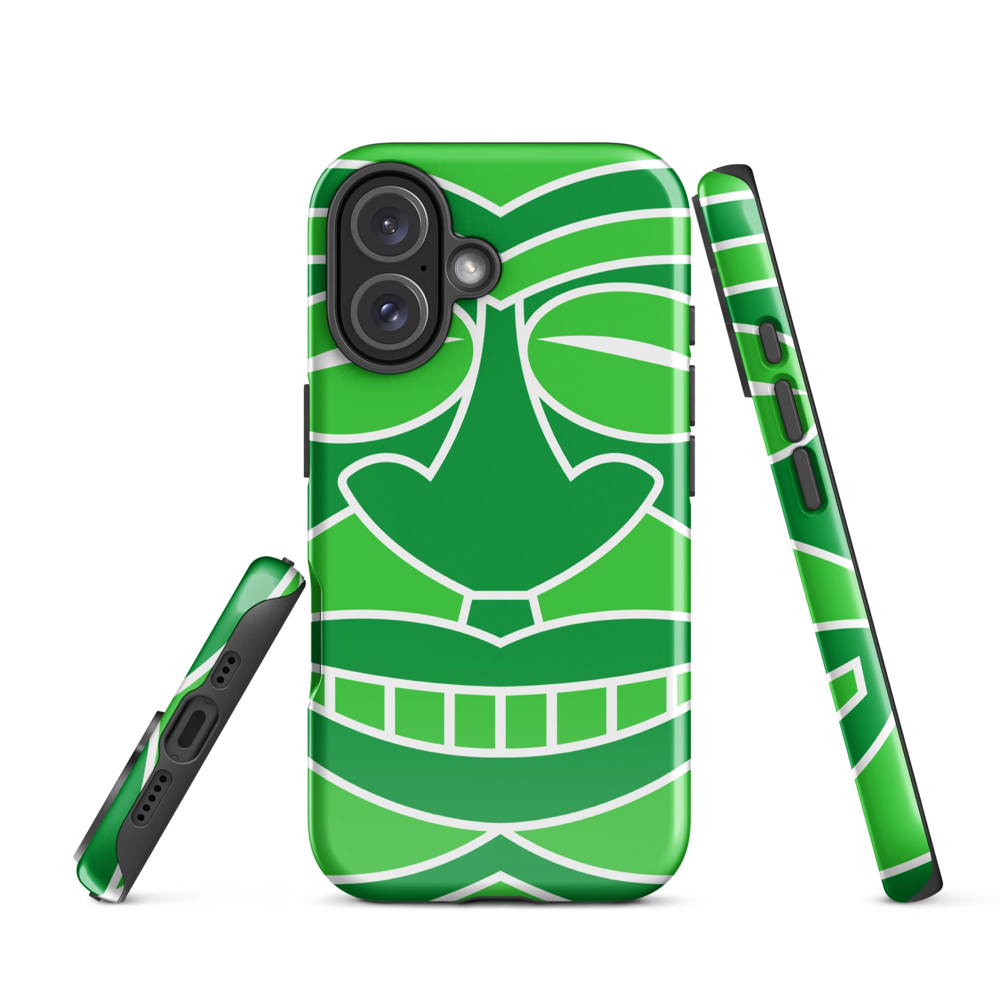 Tough Case for iPhone®- Totem Mask Green