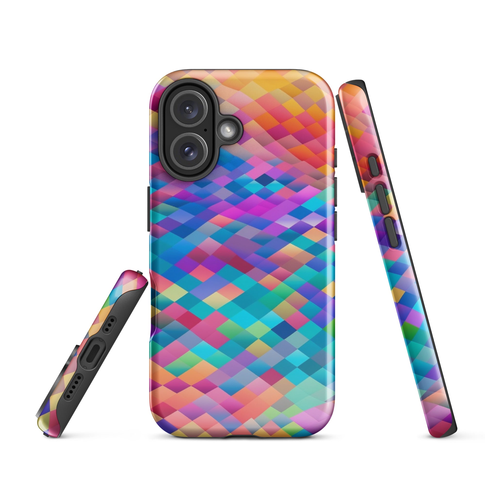 Tough Case for iPhone®- Rainbow Cloud Pattern IV