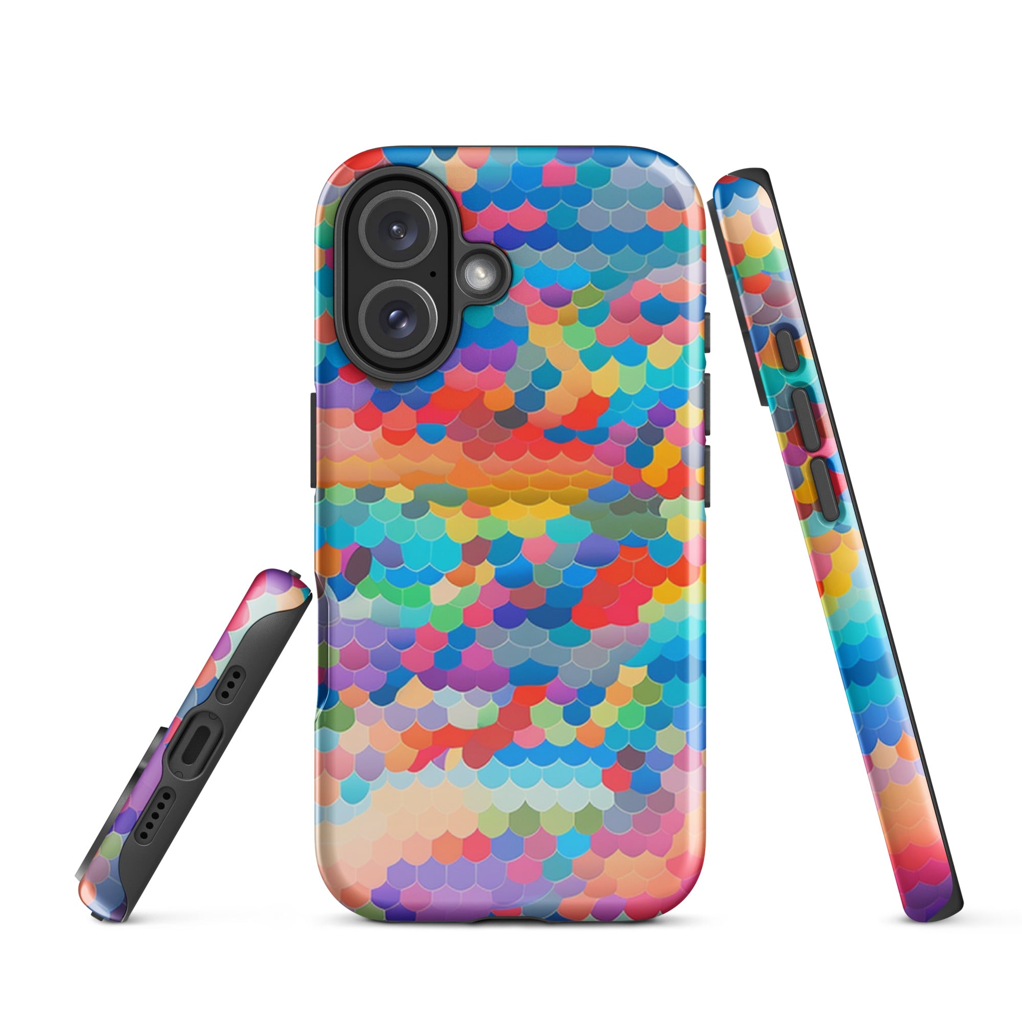 Tough Case for iPhone®- Rainbow Cloud Pattern III