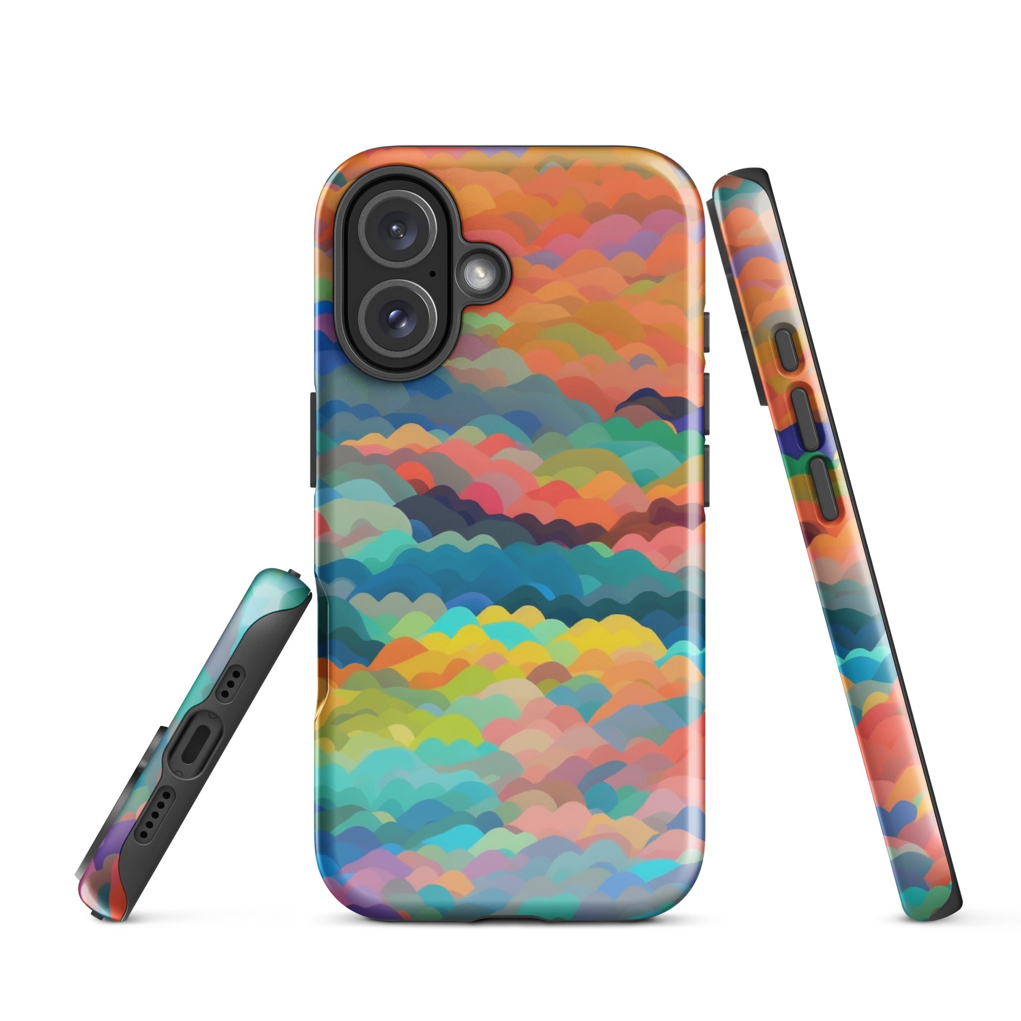 Tough Case for iPhone®- Rainbow Cloud Pattern I