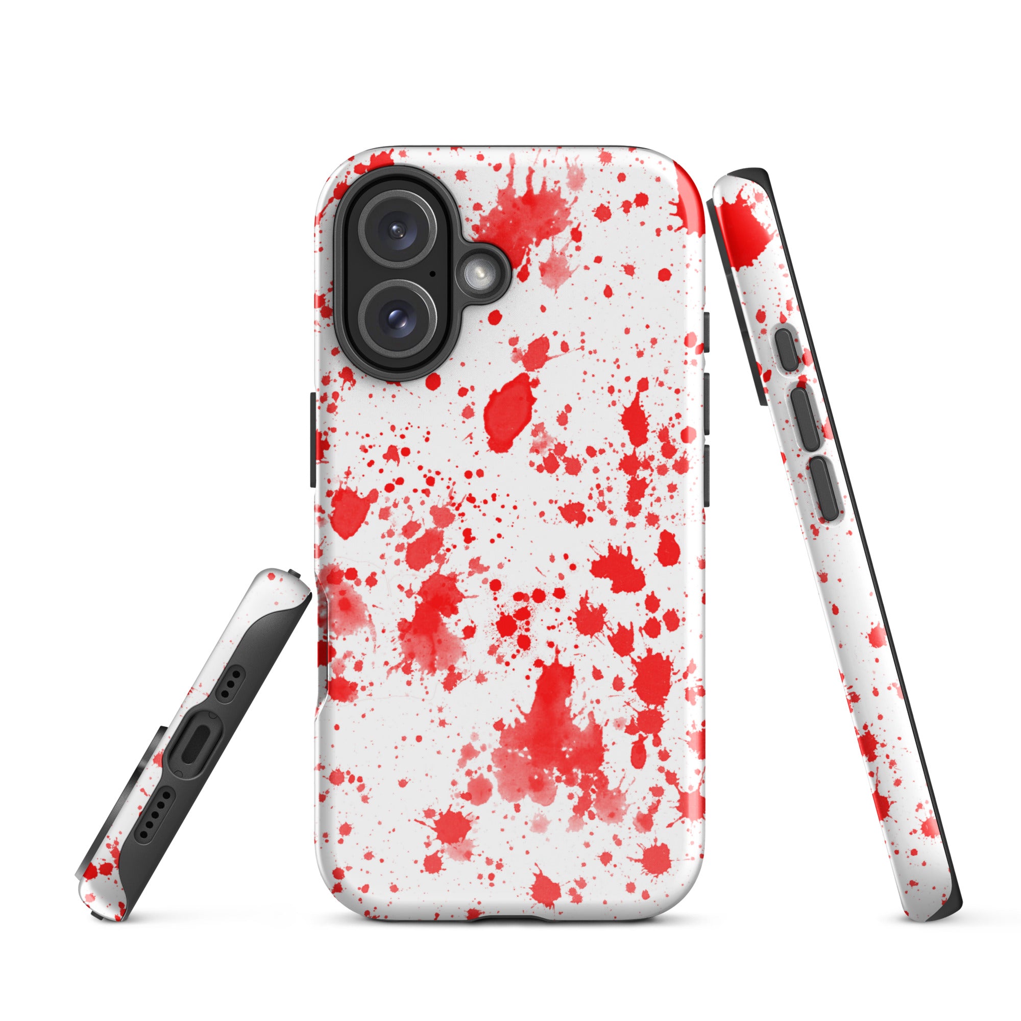 Tough Case for iPhone®- Paint Splatter Red