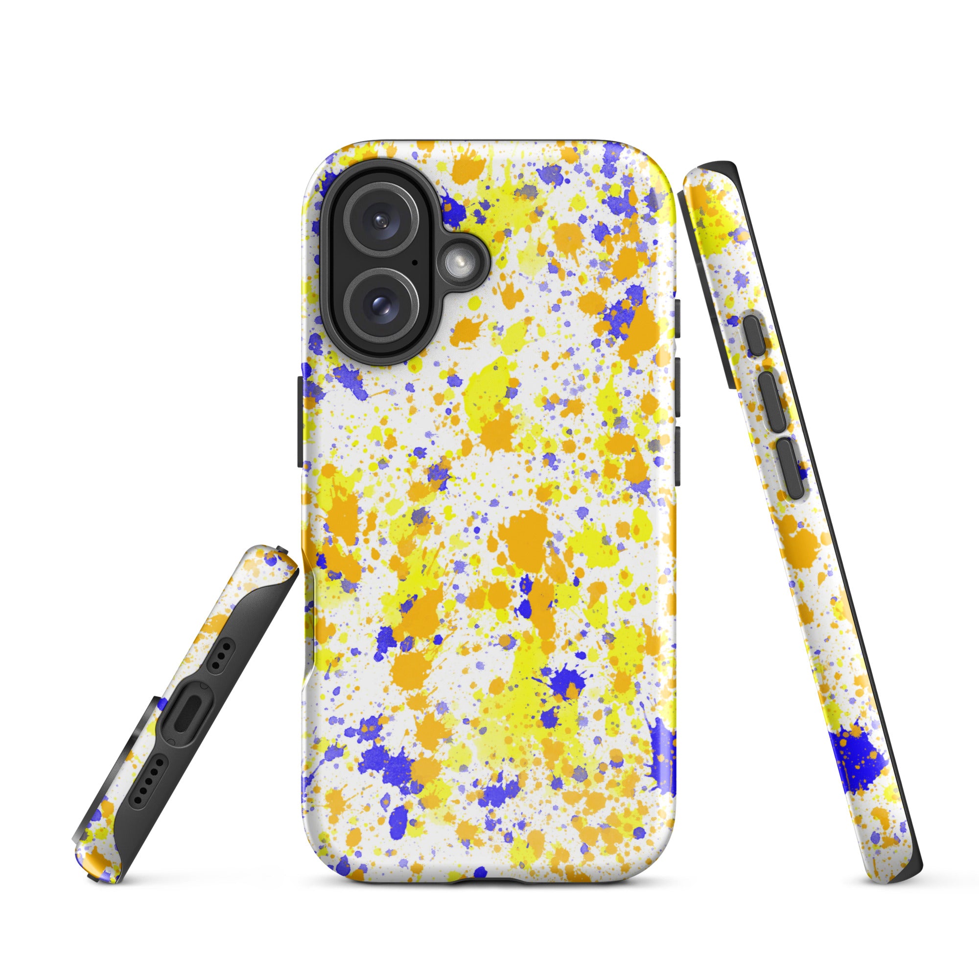 Tough Case for iPhone®- Paint Splatter Yellow