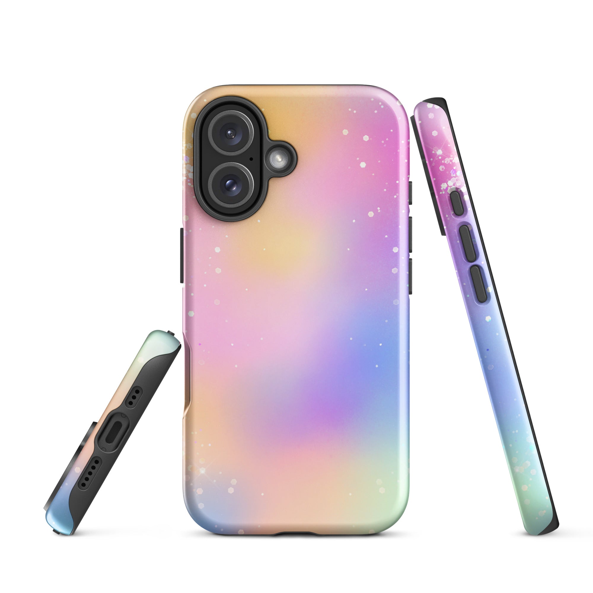 Tough Case for iPhone®- Rainbow Glitter Pattern III