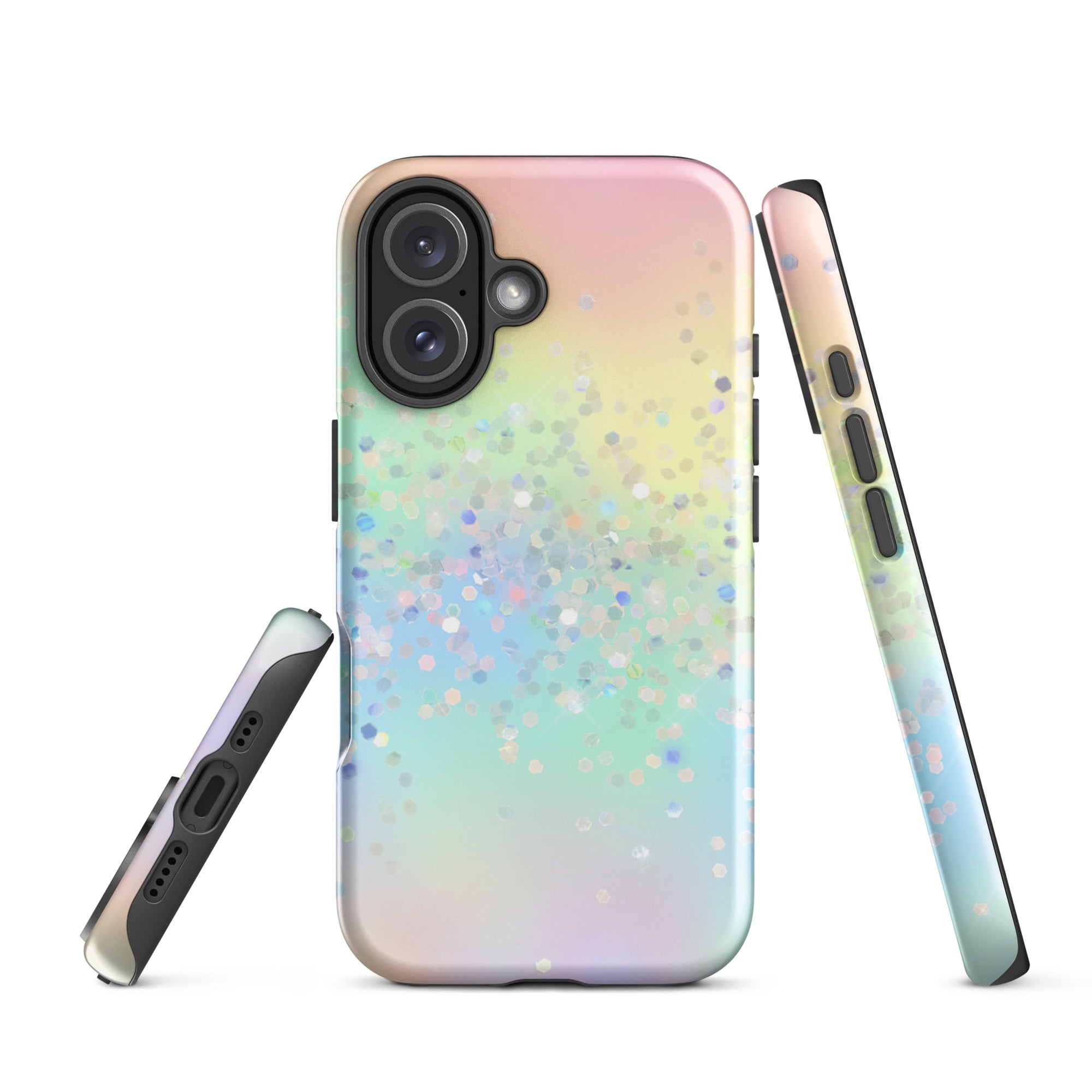 Tough Case for iPhone®- Rainbow Glitter Pattern II