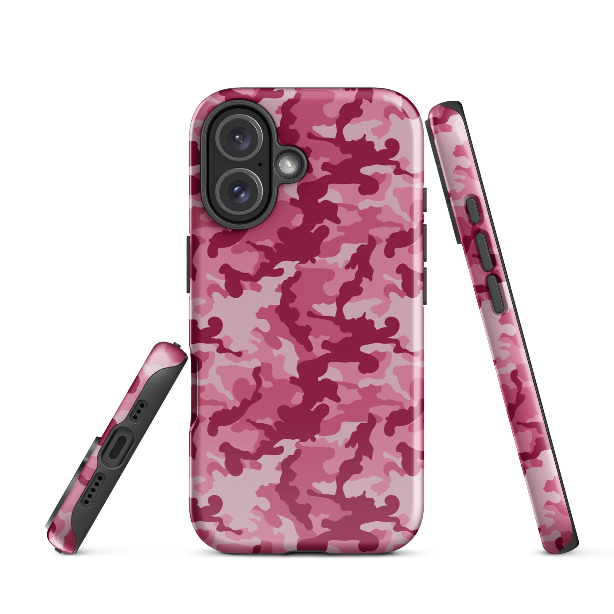 Tough Case for iPhone®- Camo Dark Pink