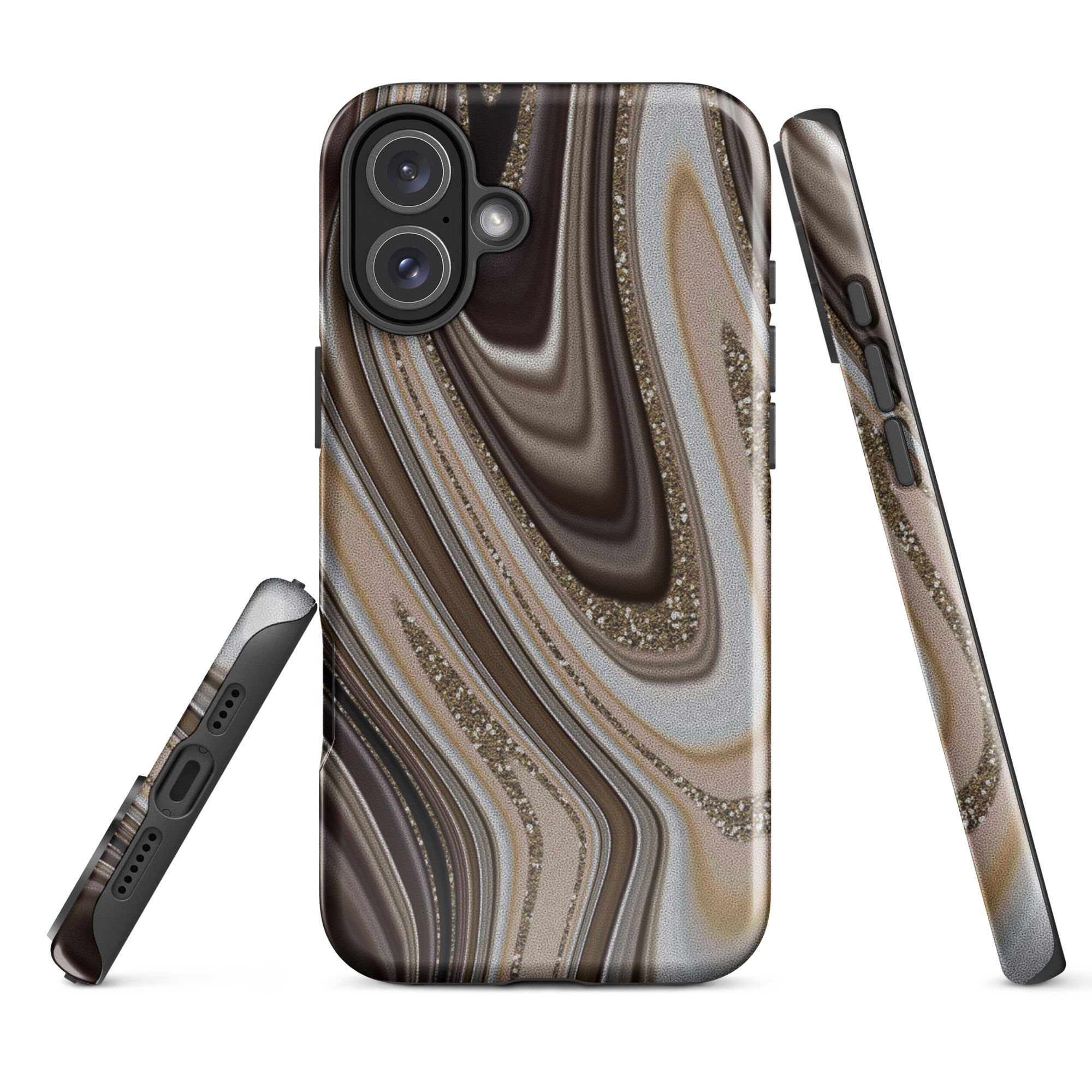 Tough Case for iPhone®- Abstract leather