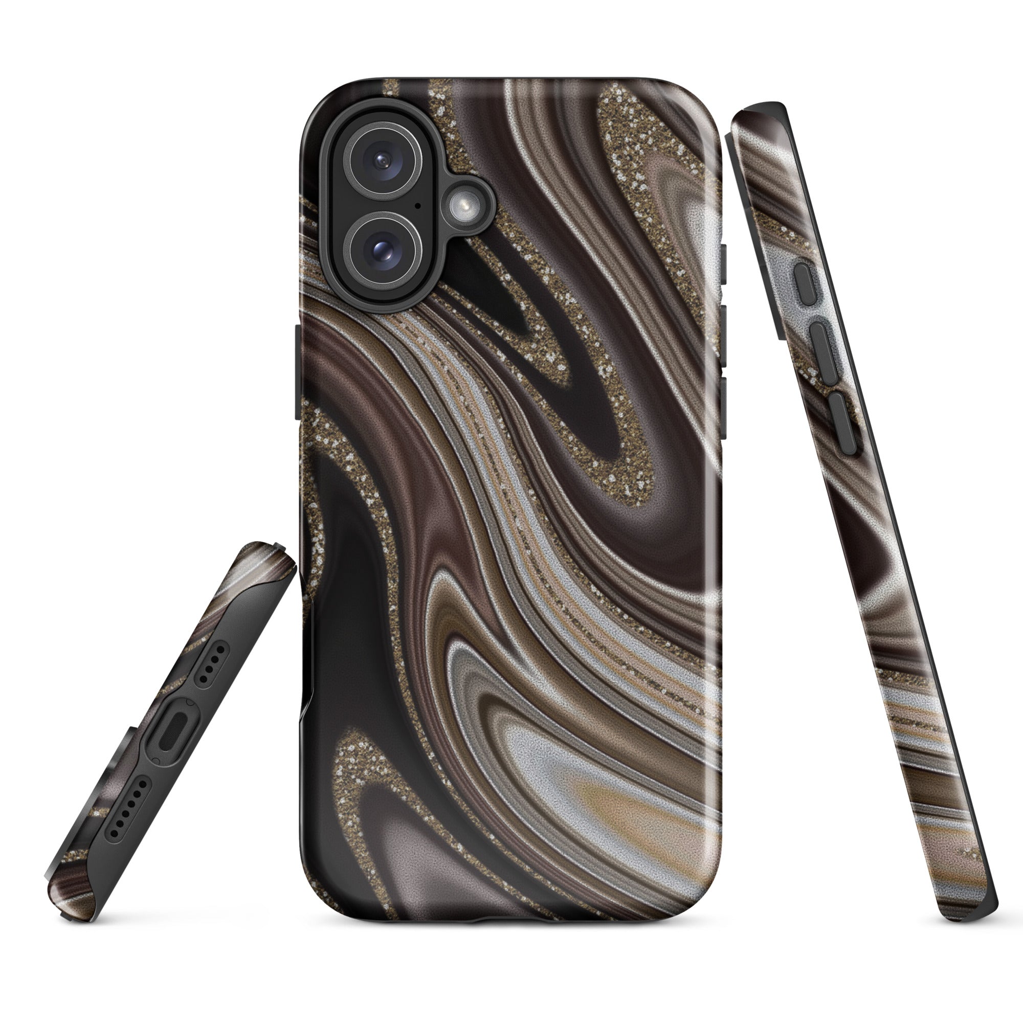 Tough Case for iPhone®- Abstract leather