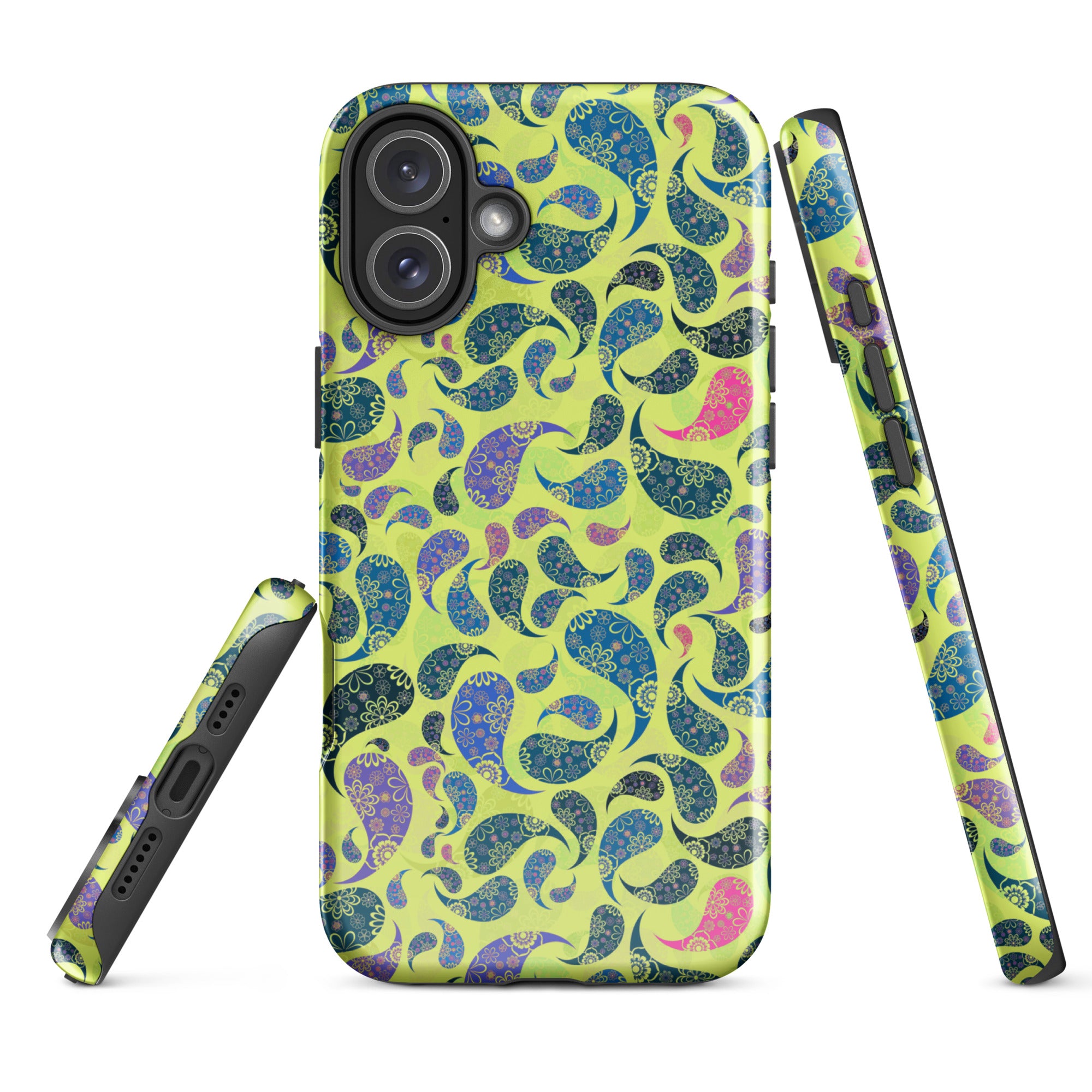 Tough Case for iPhone®- Paisley Yellow